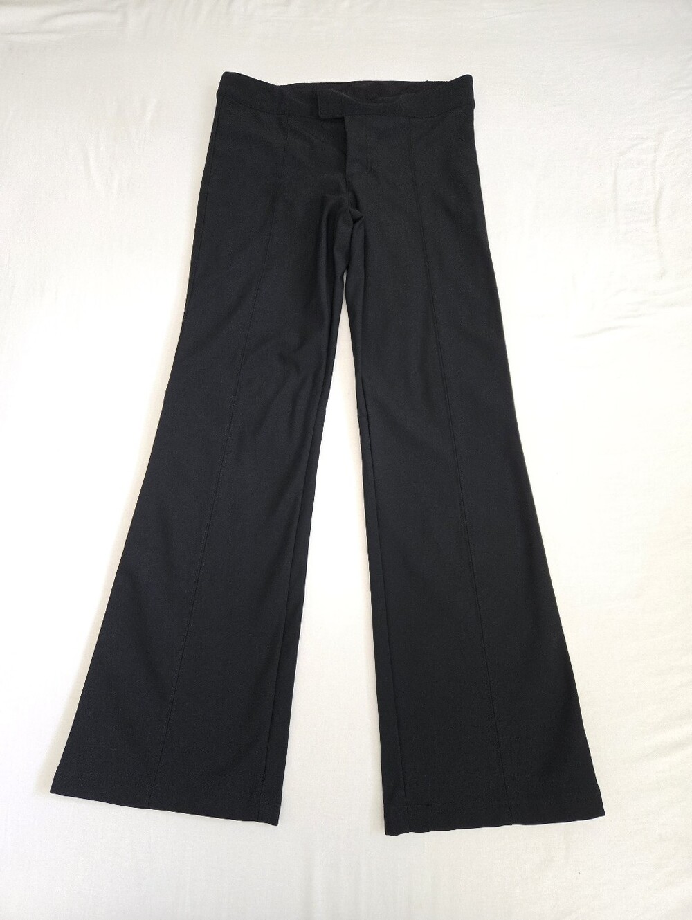 Prana Fleece Lined Pants Straight Bootcut Stretchy Adjustable Waist Black S